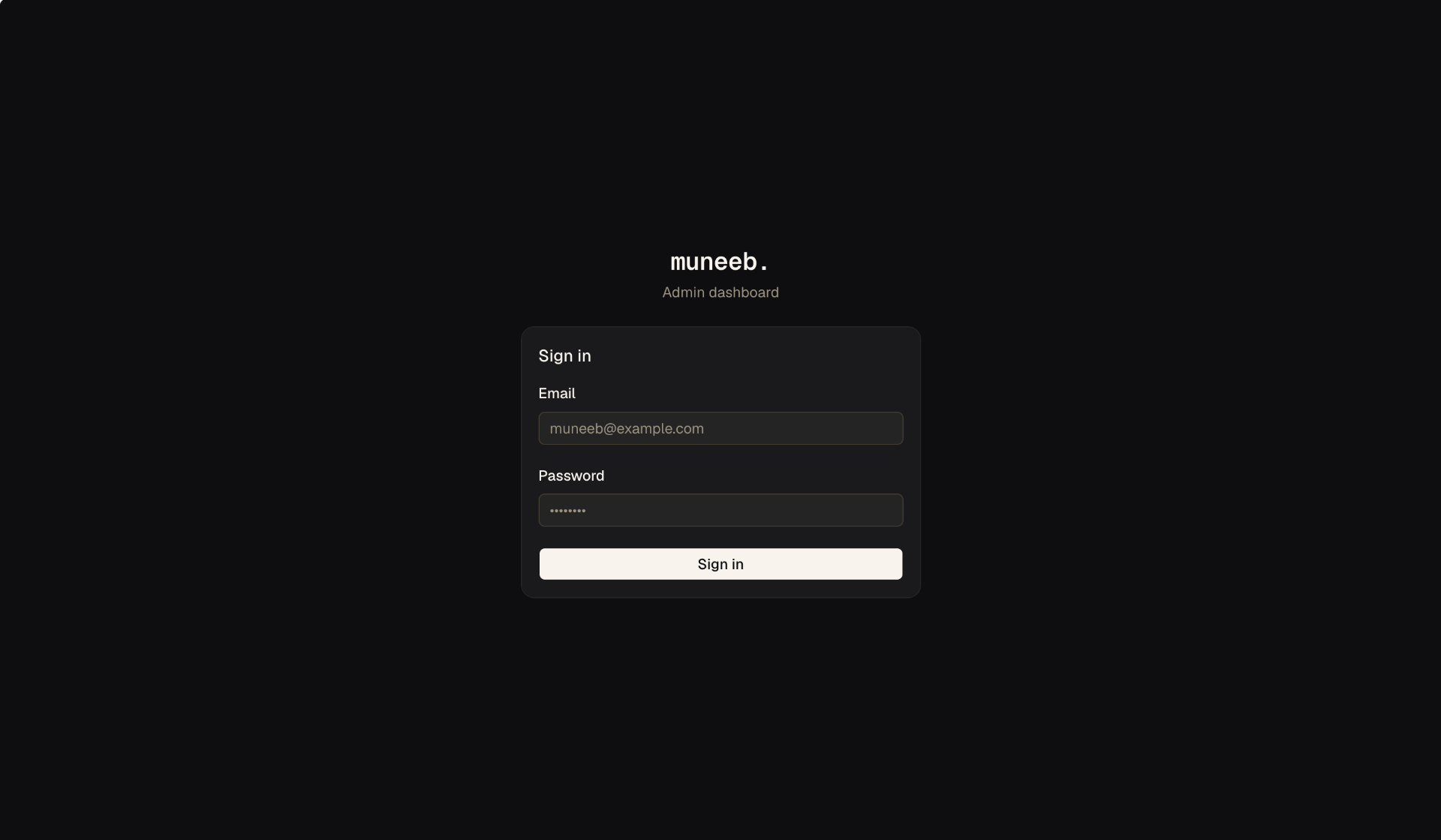 Portfolio Dashboard — Login